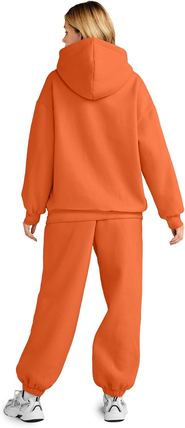 AUTOMET Womens 2 Piece Outfits Lounge Hoodie Sweatsuit Sets Oversized Sweatshirt Baggy Fall Fashion Sweatpants with Pockets