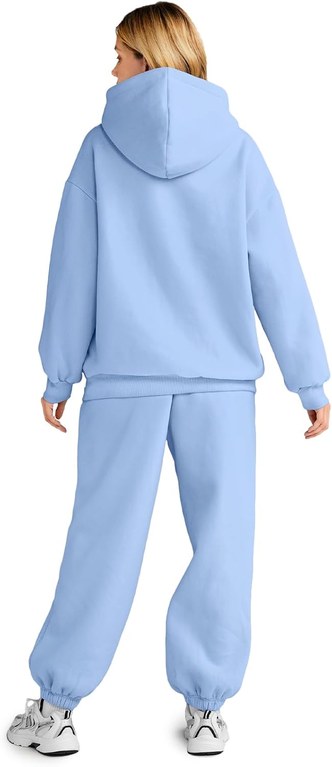 AUTOMET Womens 2 Piece Outfits Lounge Hoodie Sweatsuit Sets Oversized Sweatshirt Baggy Fall Fashion Sweatpants with Pockets