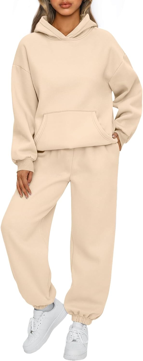 AUTOMET Womens 2 Piece Outfits Lounge Hoodie Sweatsuit Sets Oversized Sweatshirt Baggy Fall Fashion Sweatpants with Pockets