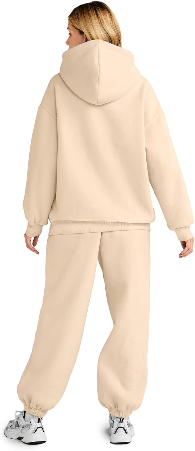 AUTOMET Womens 2 Piece Outfits Lounge Hoodie Sweatsuit Sets Oversized Sweatshirt Baggy Fall Fashion Sweatpants with Pockets