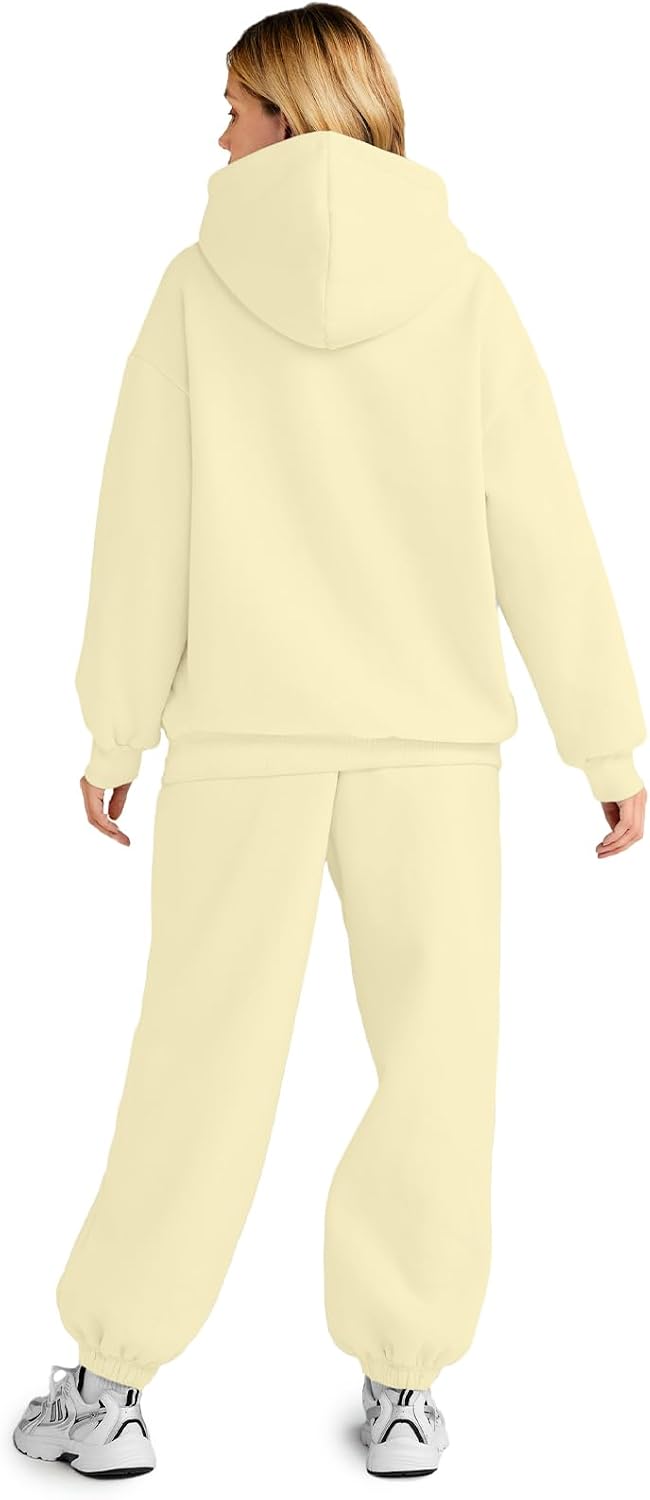 AUTOMET Womens 2 Piece Outfits Lounge Hoodie Sweatsuit Sets Oversized Sweatshirt Baggy Fall Fashion Sweatpants with Pockets