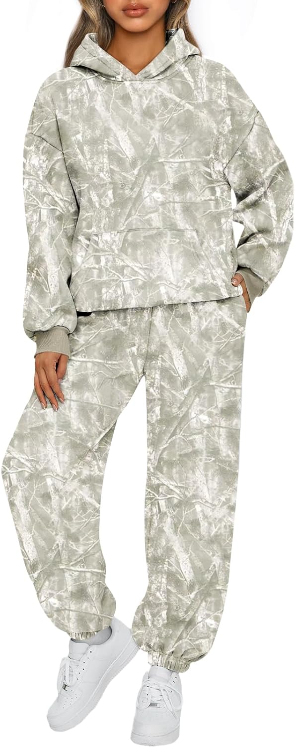 AUTOMET Womens 2 Piece Outfits Lounge Hoodie Sweatsuit Sets Oversized Sweatshirt Baggy Fall Fashion Sweatpants with Pockets