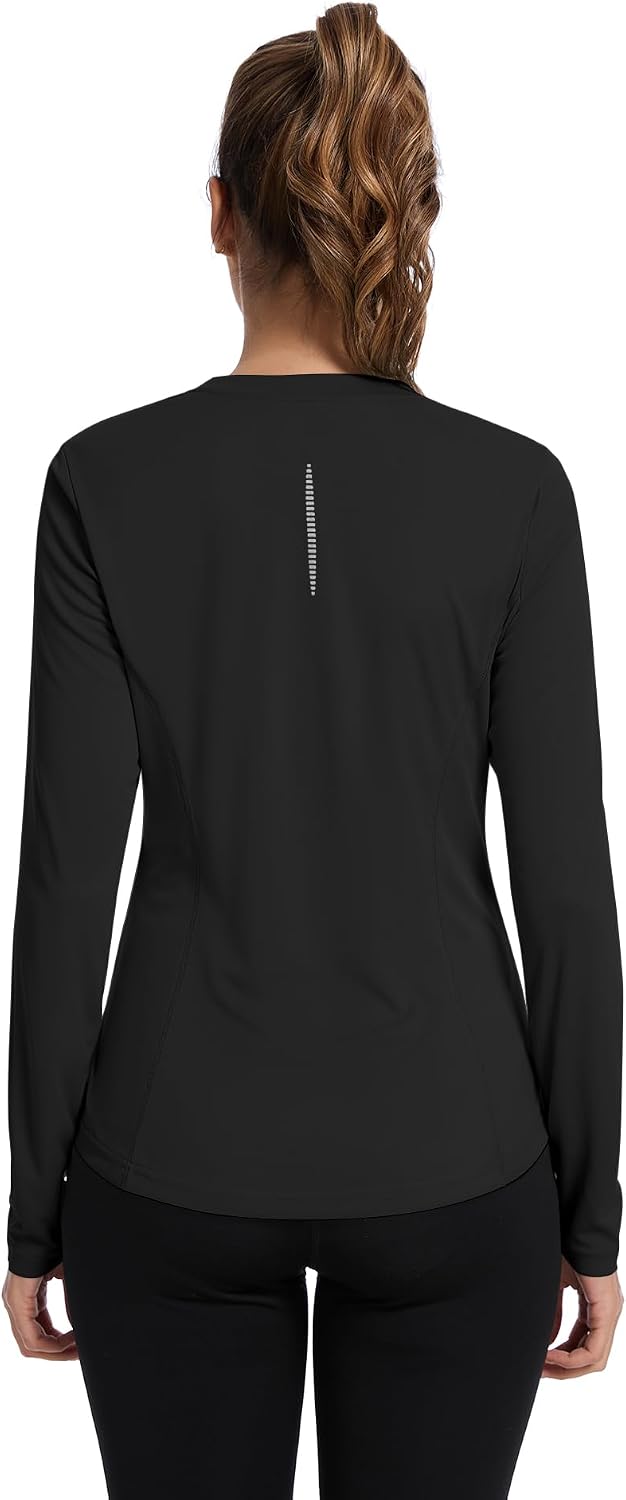 Avoogue Women UPF 50+ UV Shirts Long Sleeve with Thumb Holes Workout Sun Shirt Quick Dry Athletic Hiking Running Tops