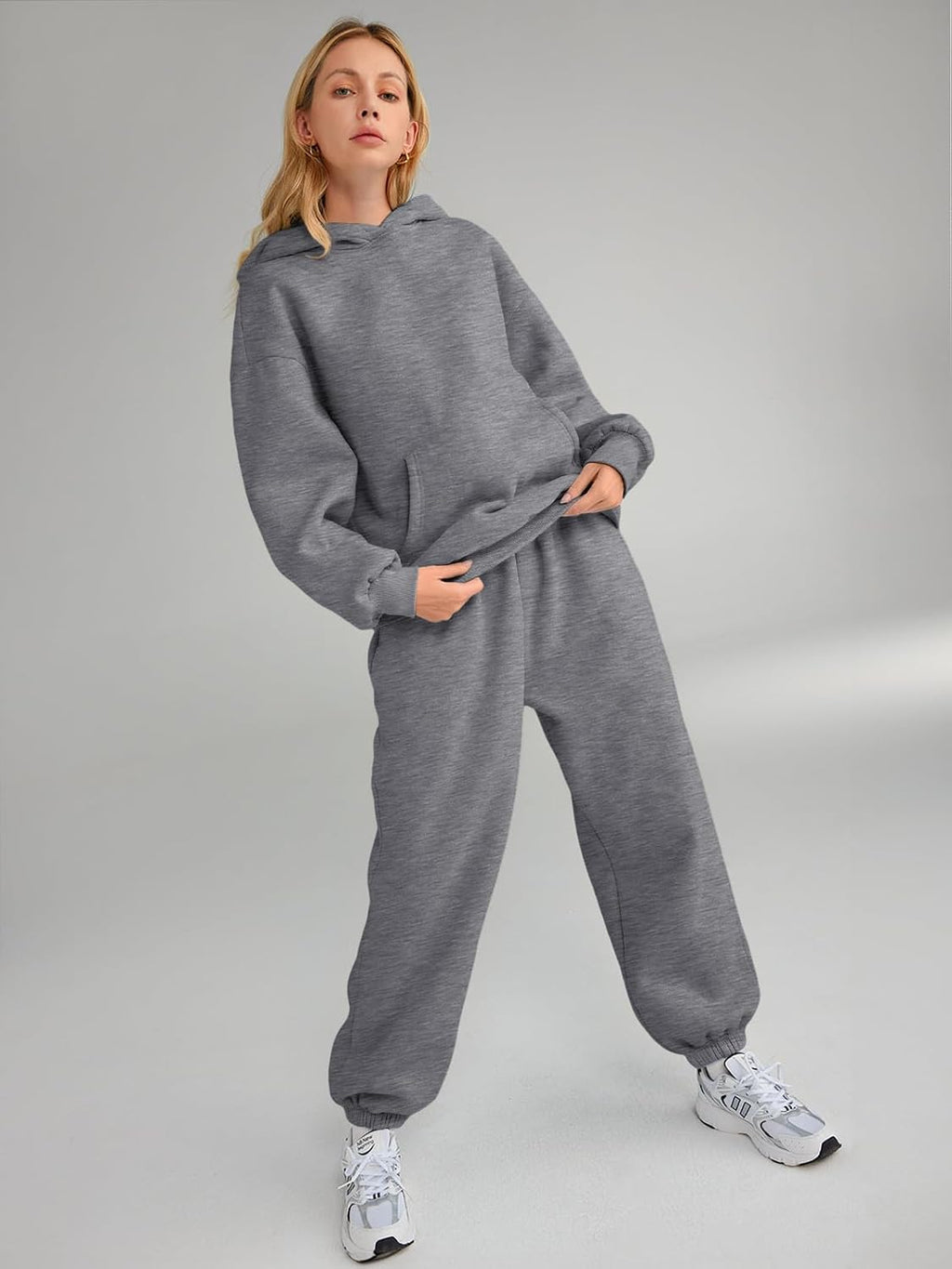 AUTOMET Womens 2 Piece Outfits Lounge Hoodie Sweatsuit Sets Oversized Sweatshirt Baggy Fall Fashion Sweatpants with Pockets