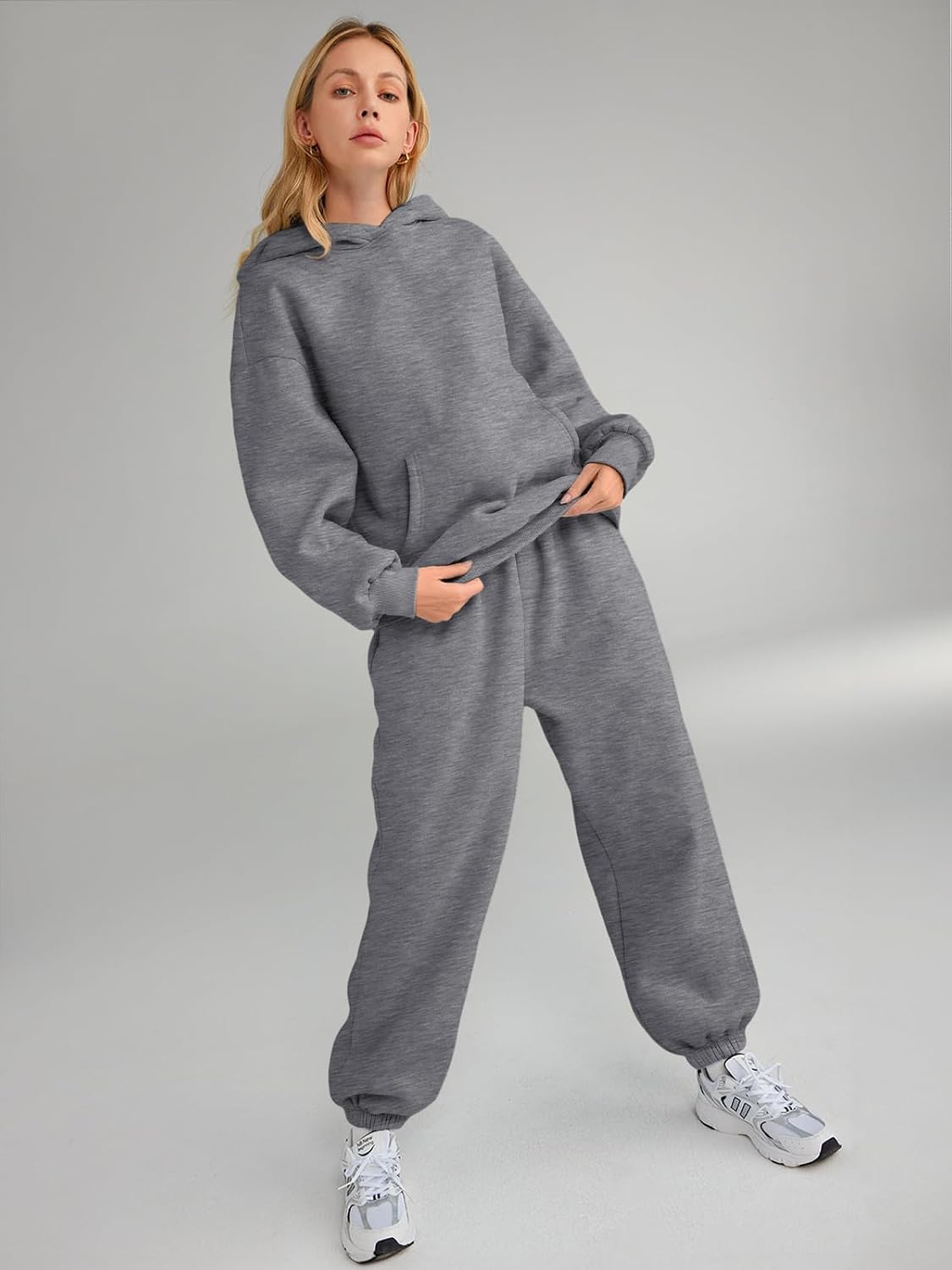 AUTOMET Womens 2 Piece Outfits Lounge Hoodie Sweatsuit Sets Oversized Sweatshirt Baggy Fall Fashion Sweatpants with Pockets